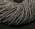 Grey Labradorite Faceted Rondelle Beads, (LAB/3mm/RND)